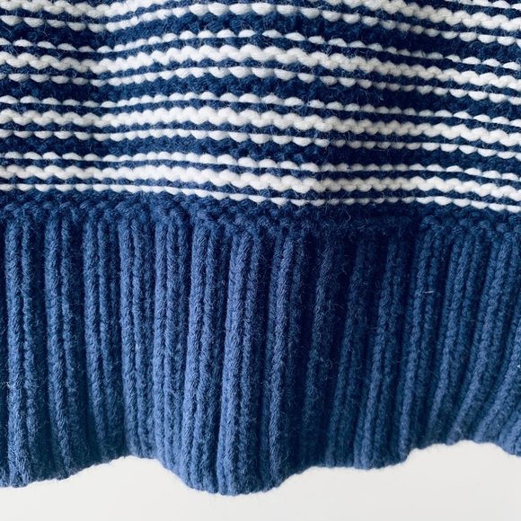 GAP long white and navy knit cardigan size L - Picture 7 of 10